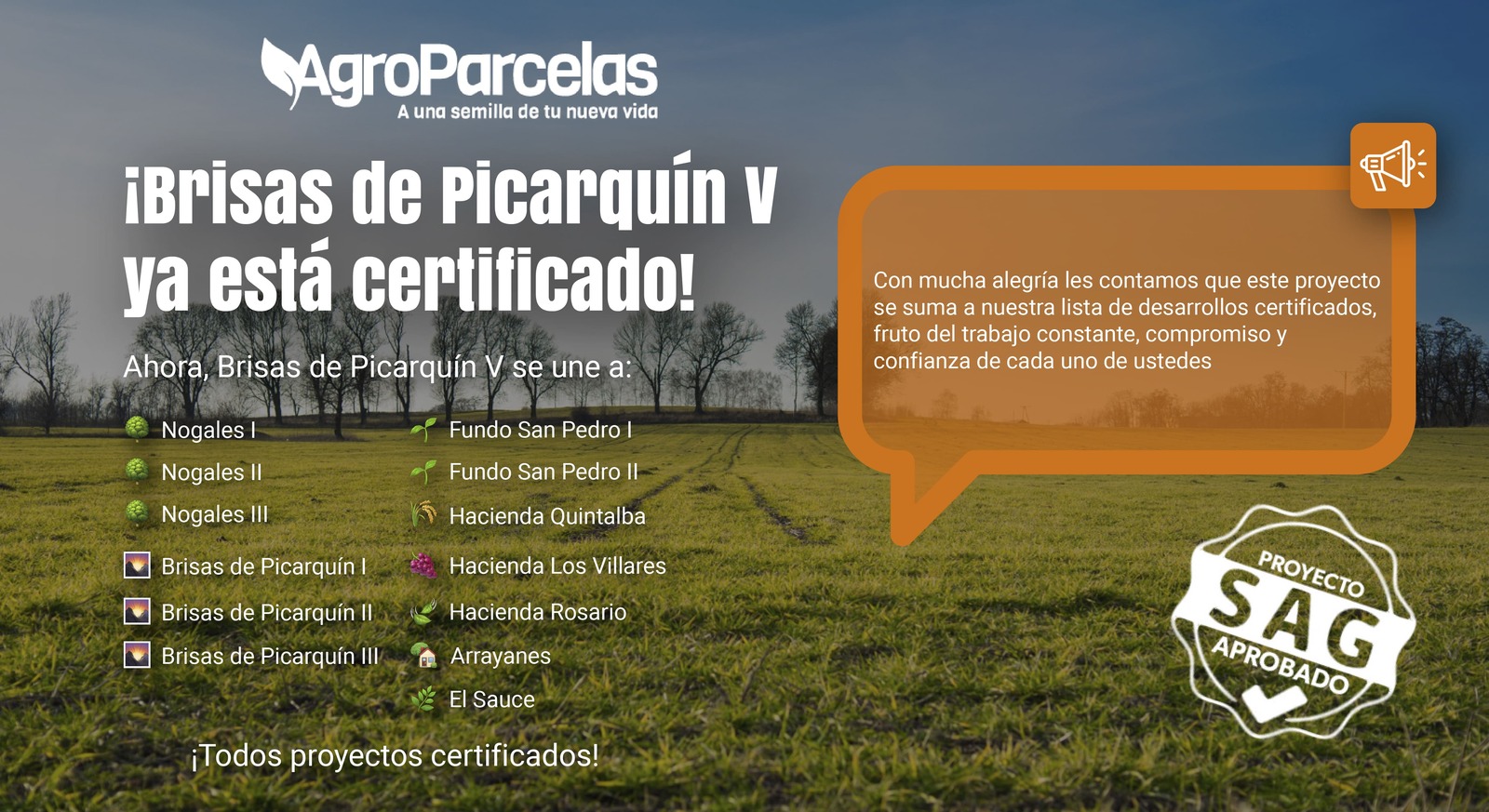 Brisas de Picarquin V certificado